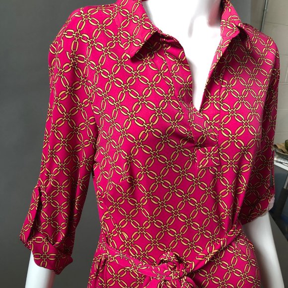 SALE! Laundry by Shelli Segal Fuschia Dress Sz Sm - Picture 5 of 7